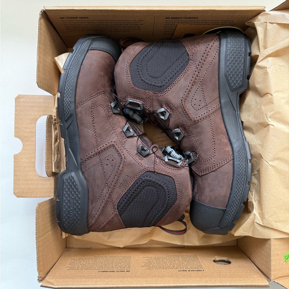 NWT Brand New - Never Worn Red Wing Shoes Brown and Black Rugged Outdoor Boots